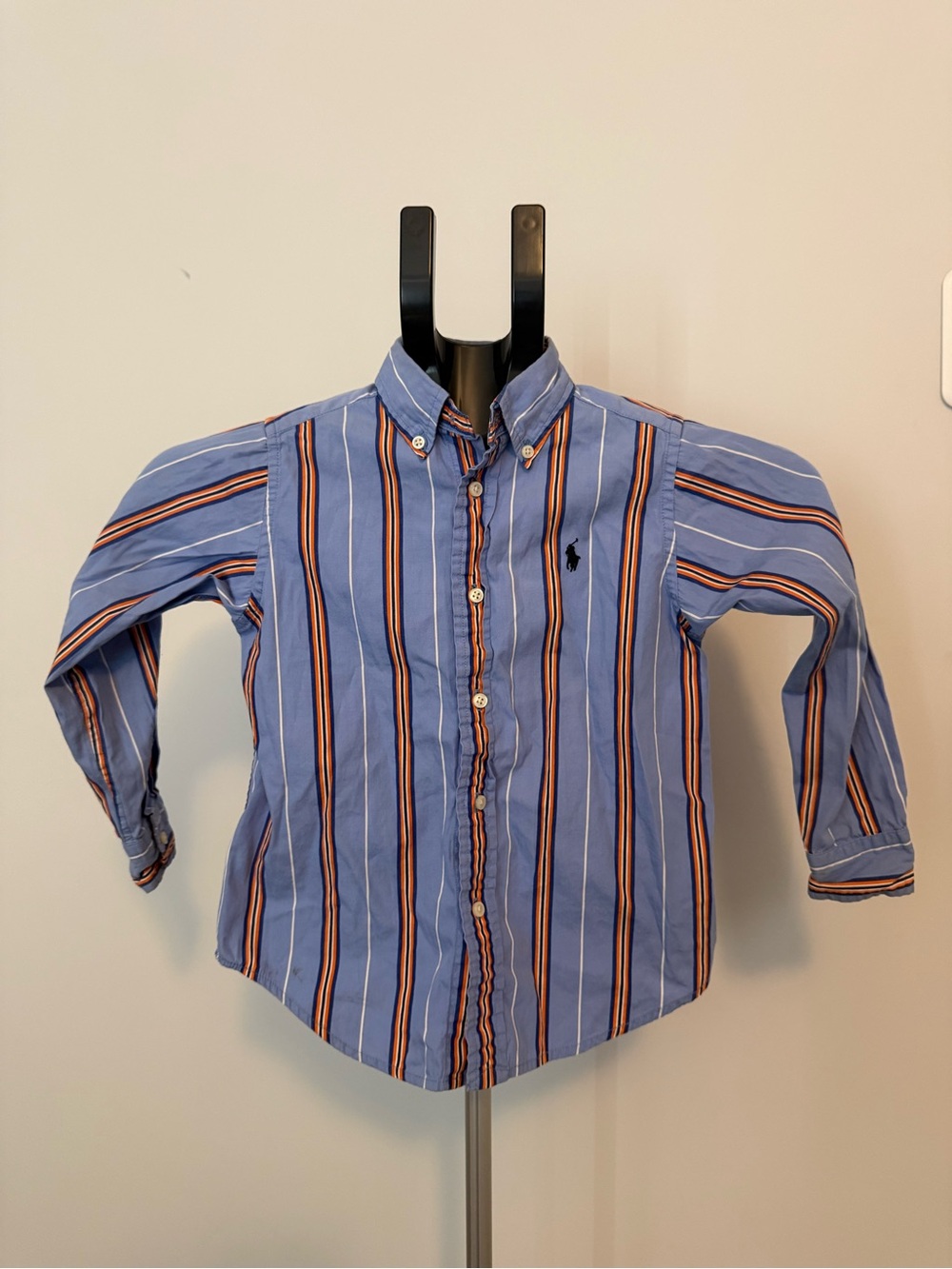 Polo by Ralph Lauren Blue Striped Button-Down Shirt for Kids